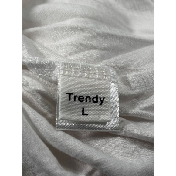 White Long-Sleeve Mock Neck Stretch Top By Trendy - Picture 4 of 10